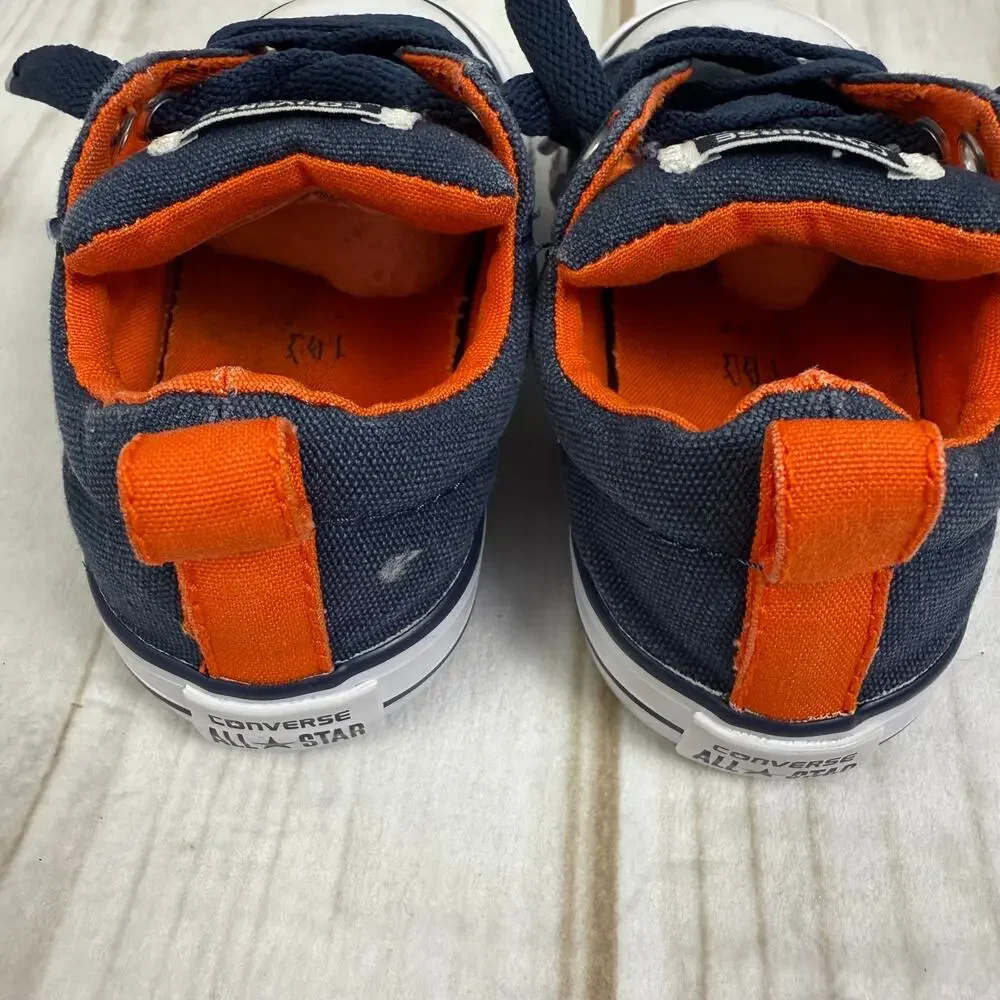 Kids Converse All Star Navy Orange Lace Up Sneakers Shoes Size 6 Toddler